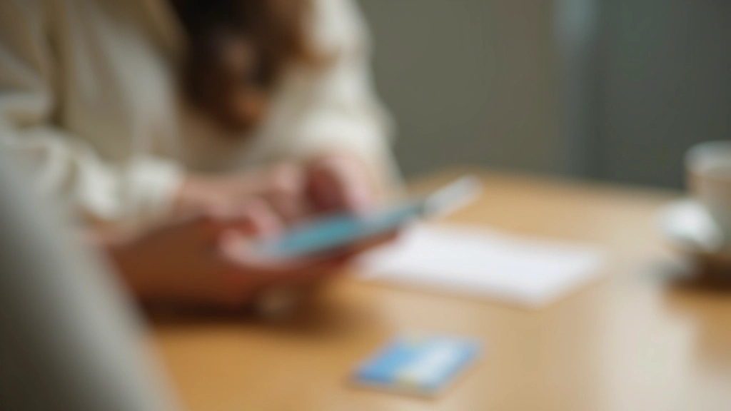 Person reviewing payment app on smartphone with Octopus card beside it on table